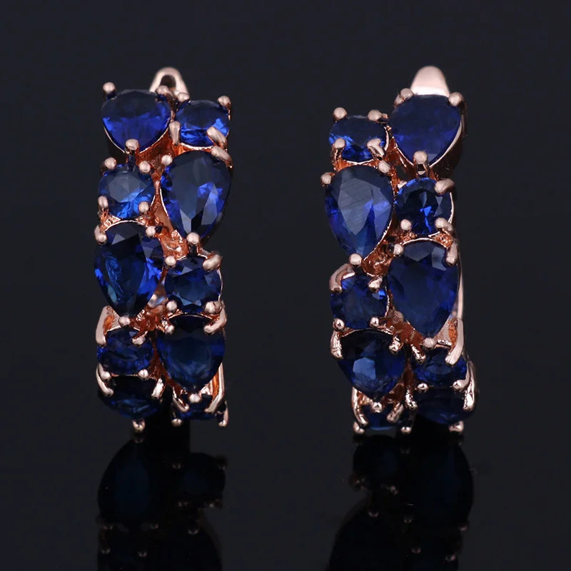 Pendientes Clásicos de Piedra Semipreciosa