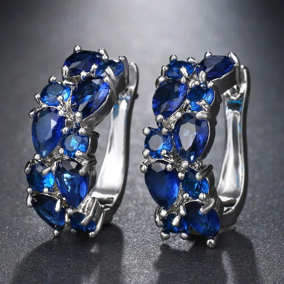 Pendientes Clásicos de Piedra Semipreciosa