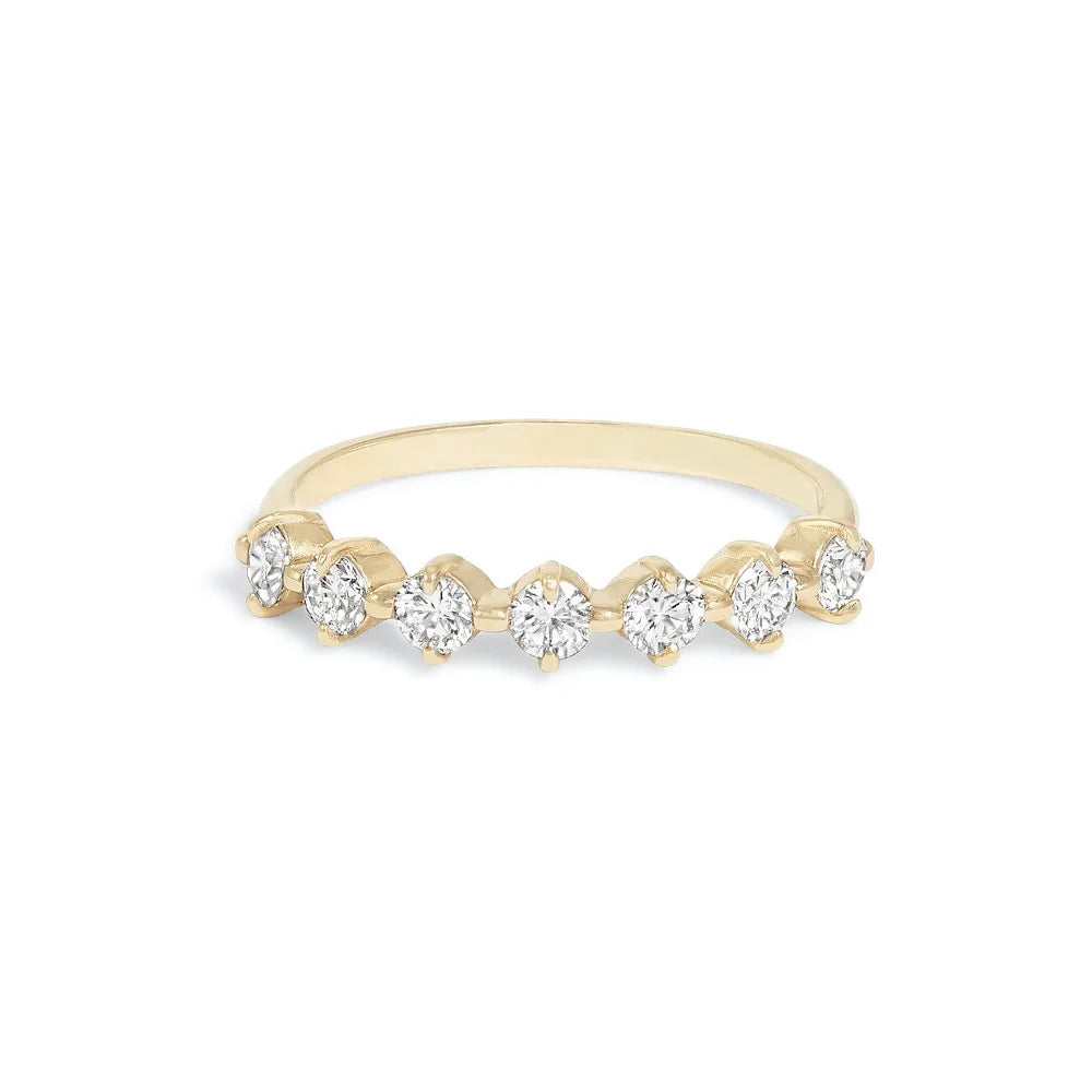 Anillo Apilable Minimalista para Mujer Diseño Geométrico en Oro con Circonita