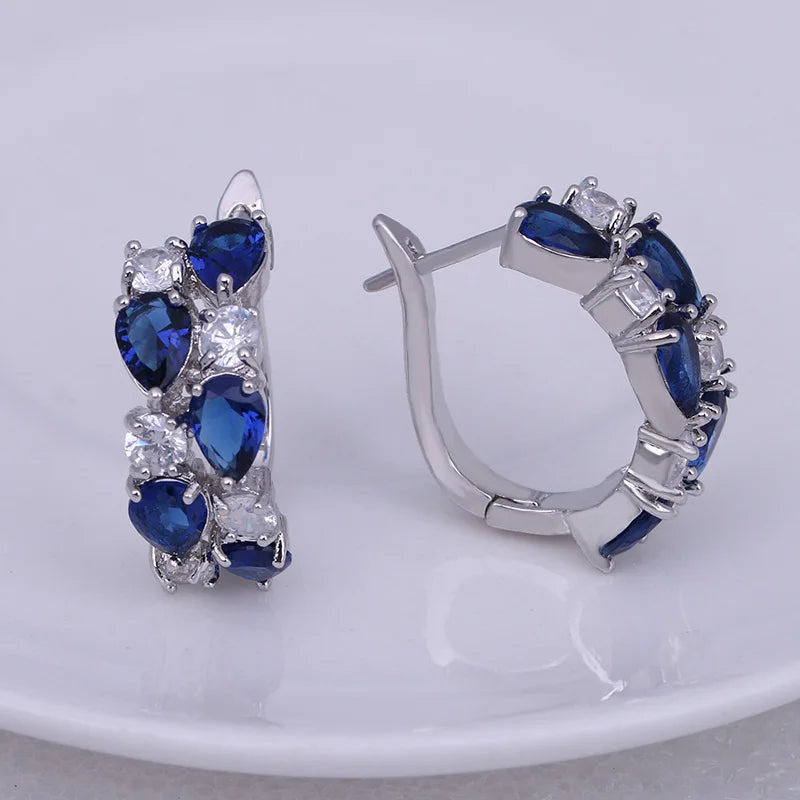 Pendientes Clásicos de Piedra Semipreciosa
