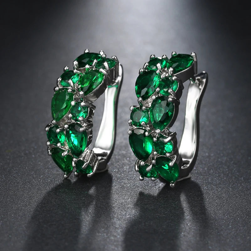 Pendientes Clásicos de Piedra Semipreciosa