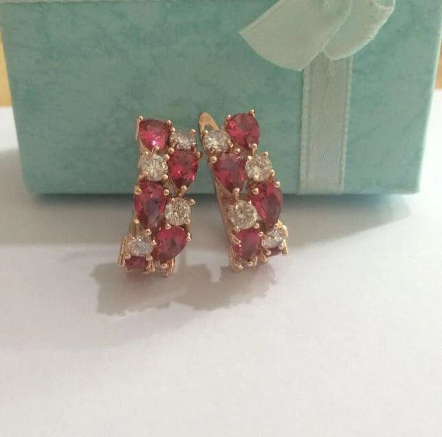 Pendientes Clásicos de Piedra Semipreciosa